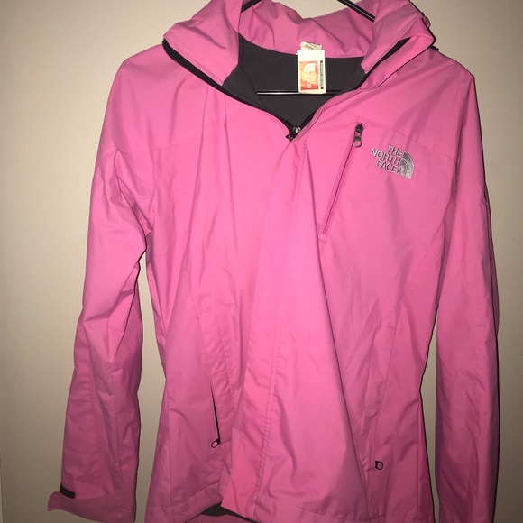PINK HODDED NORTHFACE JACKET - Picture 1 of 5